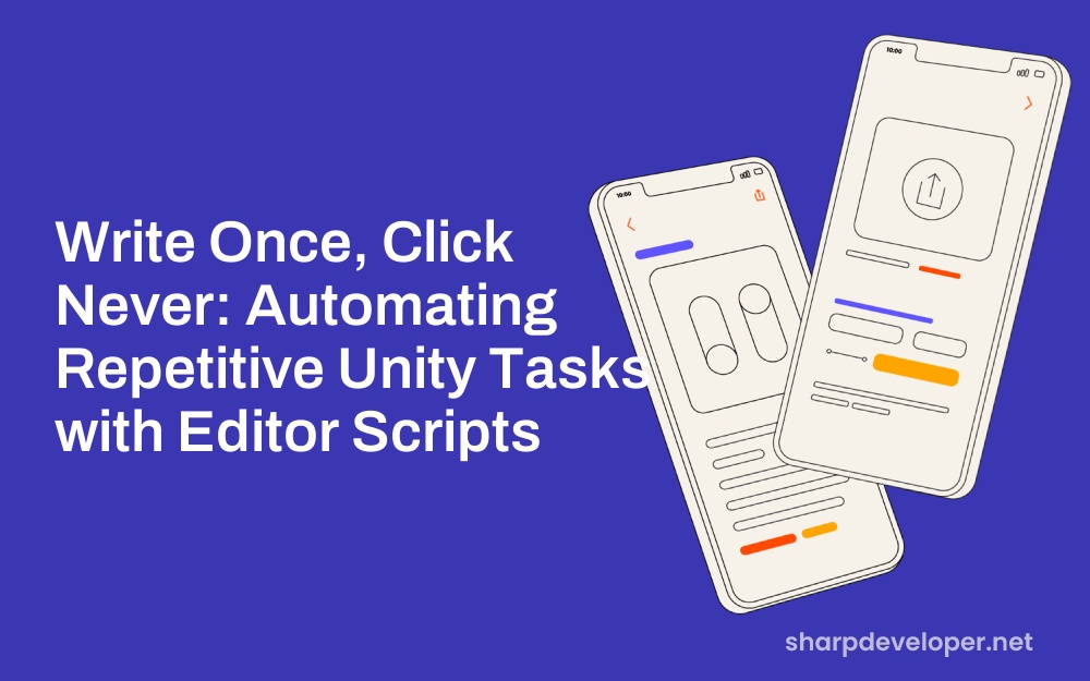 Write Once, Click Never: Automating Repetitive Unity Tasks with Editor Scripts